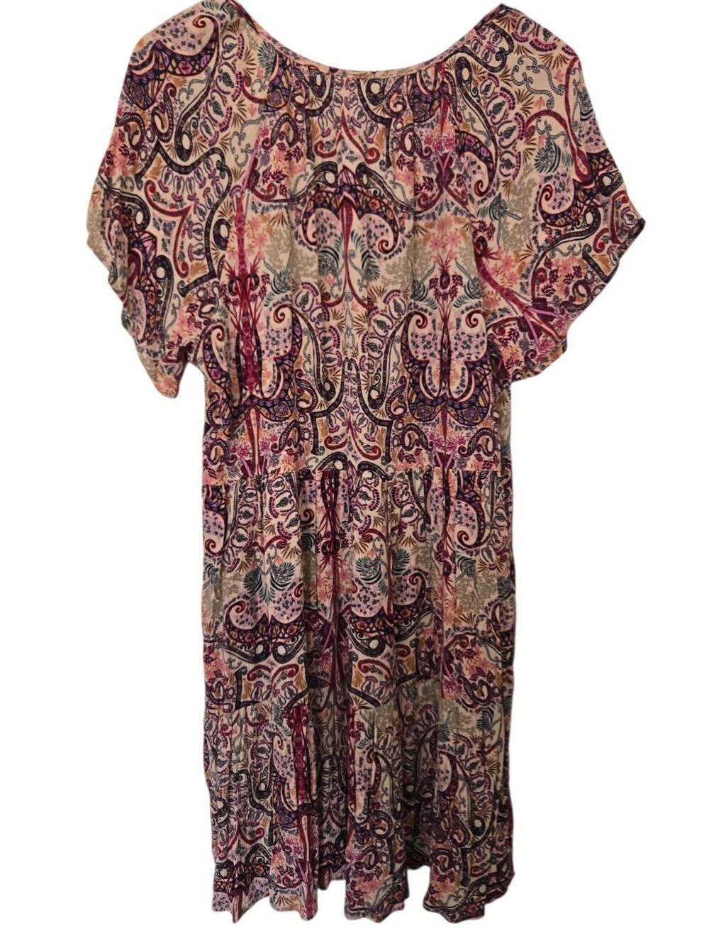 🌸 Knox Rose Paisley Boho Peasant Dress | Size Large - Picture 4 of 6